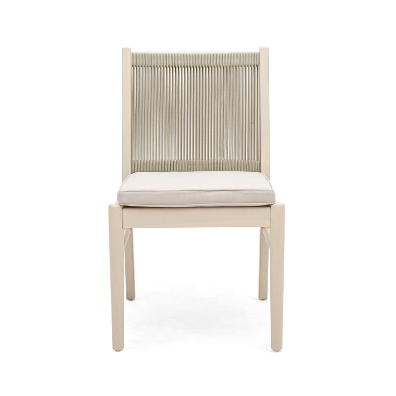 Cordoba - Dining Chair (Set of 2) Comfortable Armless Chairs - Beige - R&R Furniture Gallery (Fountain Valley, CA)