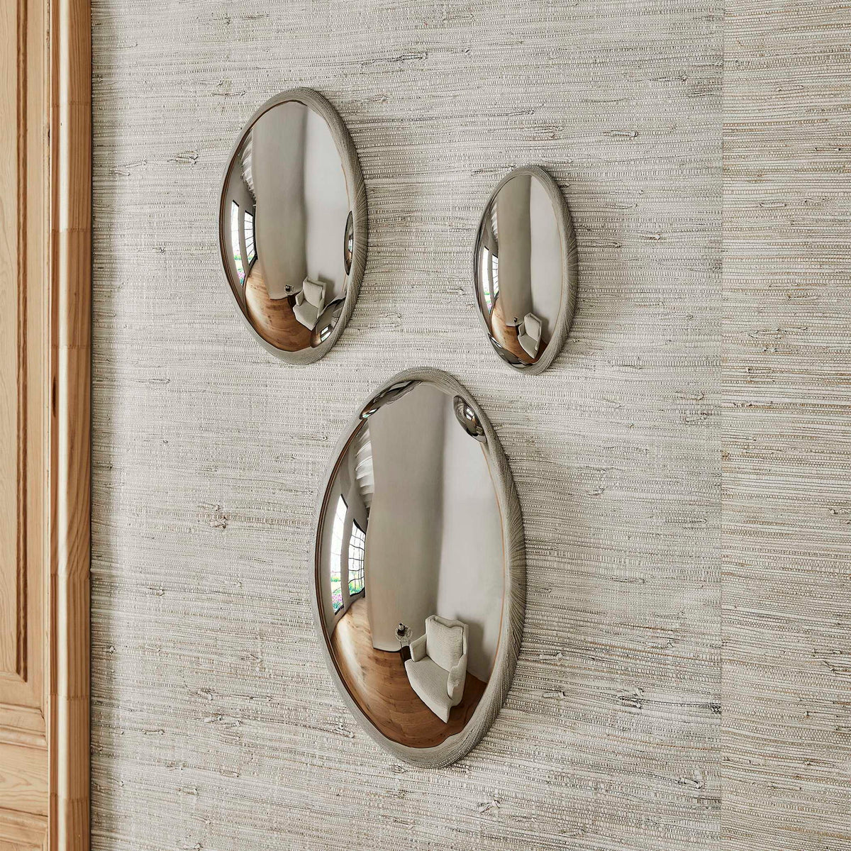 Dew - Metal Wall Decor (Set of 3) - Pearl Silver