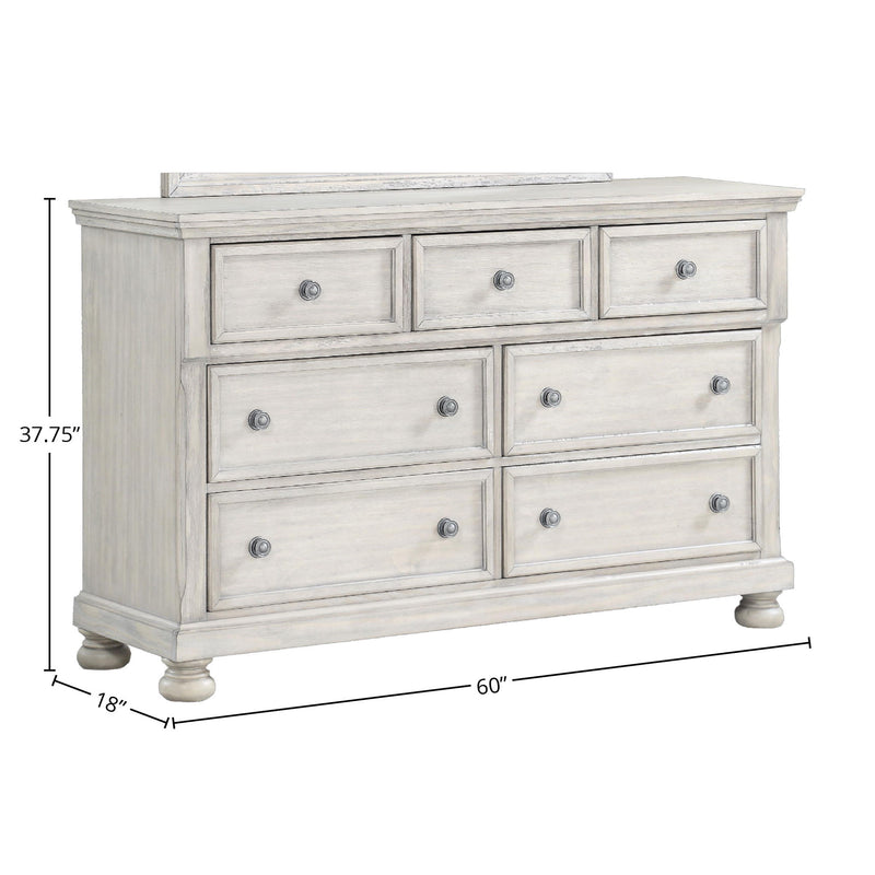 Seven Drawer Dresser - Antique Gray - R&R Furniture Gallery (Fountain Valley, CA)