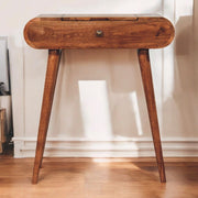 Mini Dressing Table With Foldable Mirror - Caramel - R&R Furniture Gallery (Fountain Valley, CA)