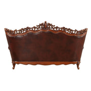 Eustoma - Sofa - Cherry Top Grain Leather Match & Walnut - R&R Furniture Gallery (Fountain Valley, CA)