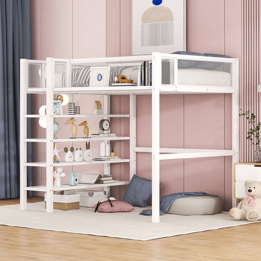 Loft Bed With 4 Tier Shelves And Storage - R&R Furniture Gallery (Fountain Valley, CA)