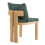 Set of two Noble House indoor dining chairs with cushioned seats and wooden legs, perfect for modern kitchen or dining room.
