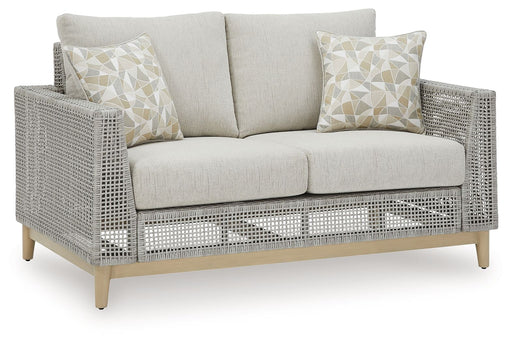 Seton Creek - Loveseat With Cushion - Gray - R&R Furniture Gallery (Fountain Valley, CA)