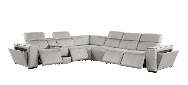 1224 - 7-Piece L-Shaped Sectional Sofa In With 4 Power Recliners & Power Headrests