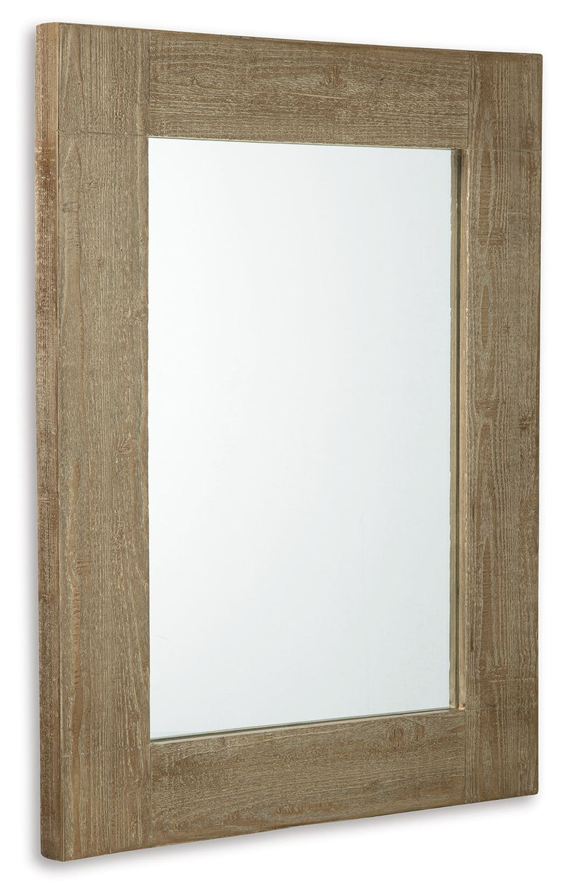 Waltleigh - Accent Mirror - Distressed Brown - R&R Furniture Gallery (Fountain Valley, CA)