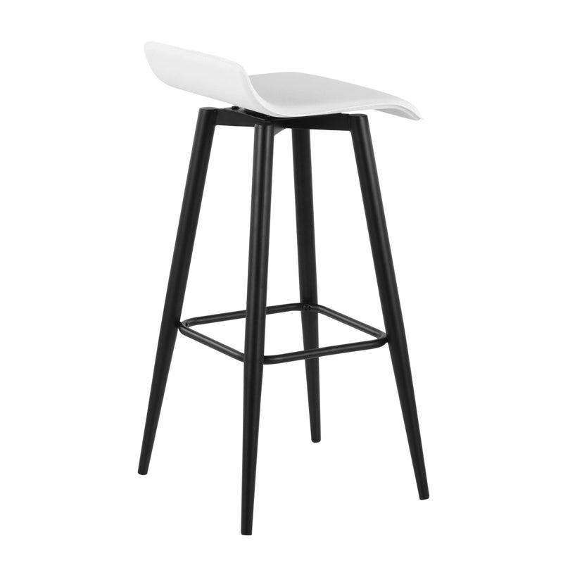 Lumi Source Ale contemporary fixed height bar stool set of 2 with sleek modern design and wooden seats