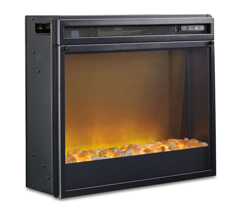 Entertainment Accessories - Fireplace Insert Glass/Stone - Black - R&R Furniture Gallery (Fountain Valley, CA)