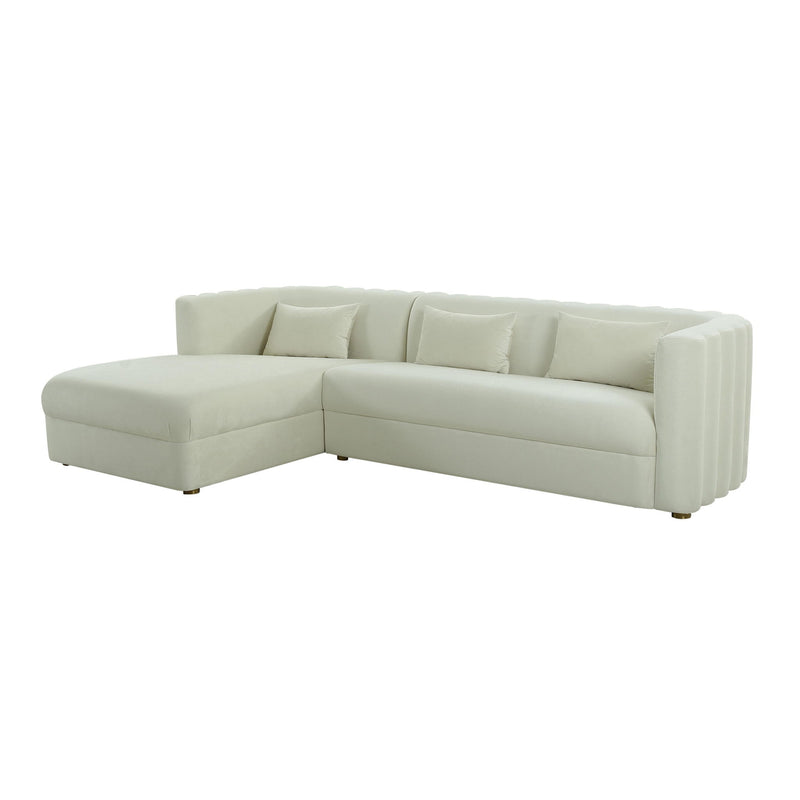 Callie - Velvet Sectional - LAF - R&R Furniture Gallery (Fountain Valley, CA)
