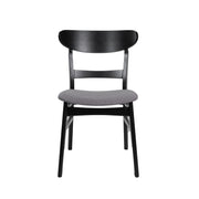 Modern Noble House dining side chair with upholstered seat and wooden frame, shown from a front angle.