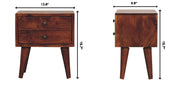 Mini Modern Bedside Table - Chestnut - R&R Furniture Gallery (Fountain Valley, CA)