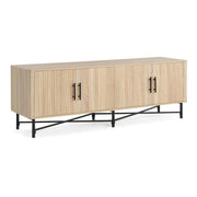 4 Door TV Cabinet, 2 Storage Spaces, Adjustable Shelves - R&R Furniture Gallery (Fountain Valley, CA)