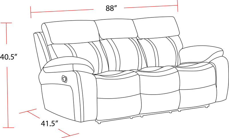 Theon - Manual Glider Reclining Sofa Set