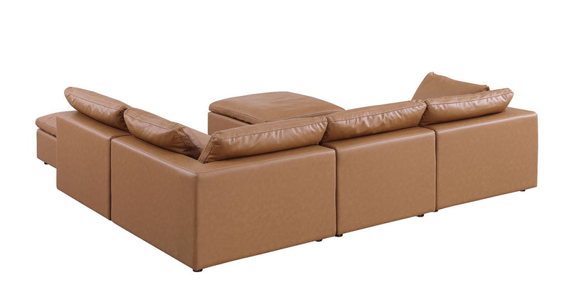 1100 - 6-Piece Right Arm Facing 3-Seat Sectional (Top-Grain Italian Leather)