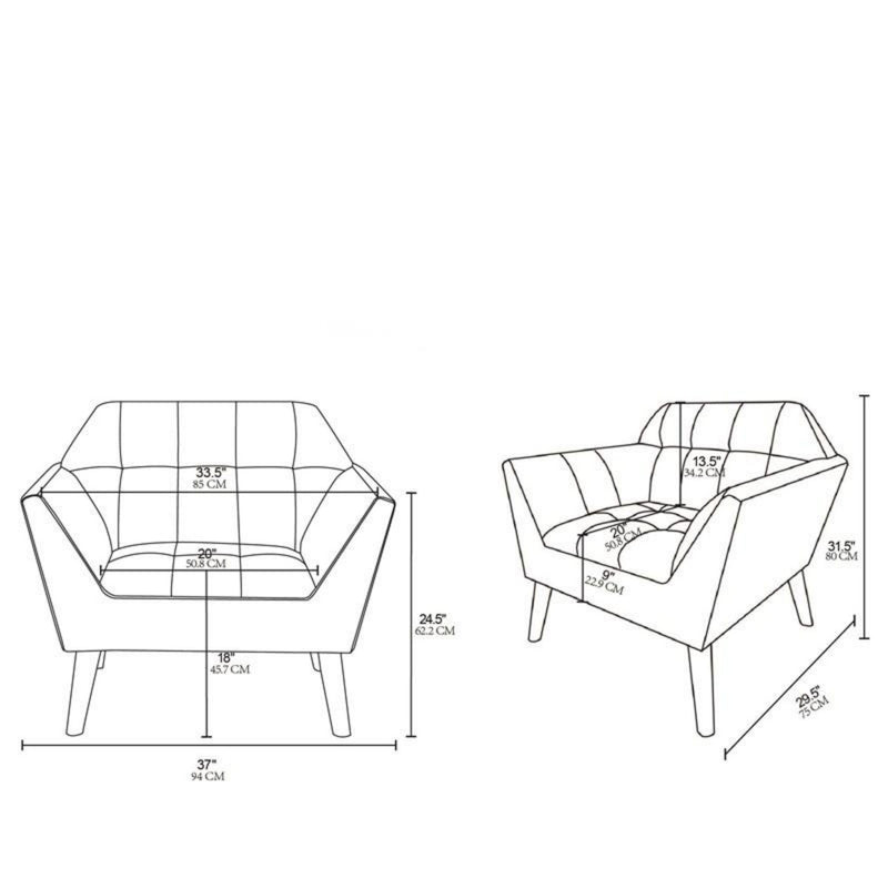Modern Lounge Chair With Button Tufting - R&R Furniture Gallery (Fountain Valley, CA)
