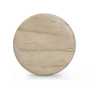 Hyre - Indoor / Outdoor Concrete Side Table - Faux Travertine - R&R Furniture Gallery (Fountain Valley, CA)