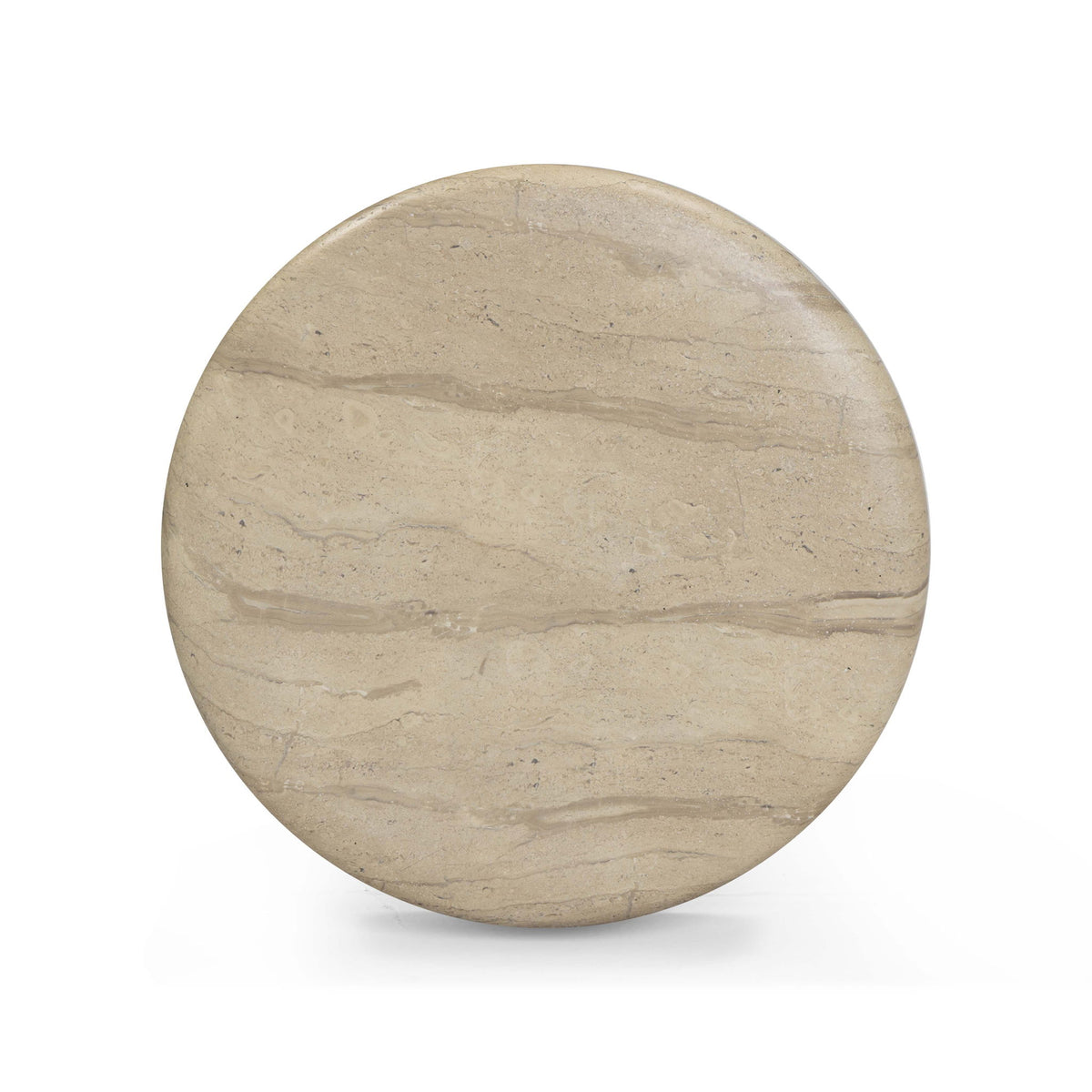 Hyre - Indoor / Outdoor Concrete Side Table - Faux Travertine - R&R Furniture Gallery (Fountain Valley, CA)