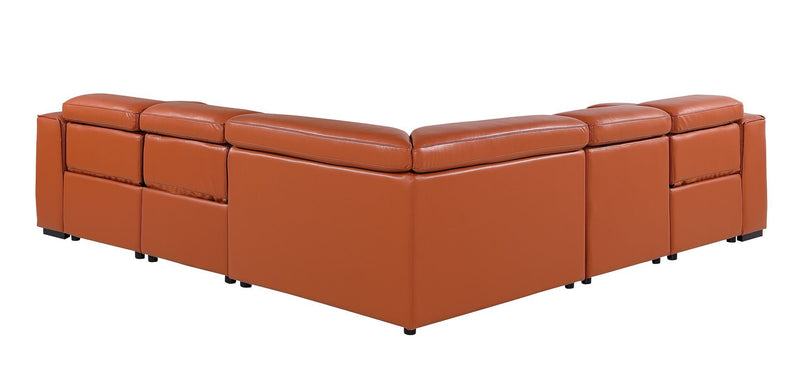 1224 - 5-Piece L-Shaped Sectional Sofa In With 3 Power Recliners & Power Headrests