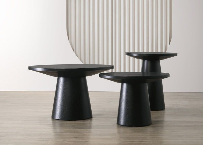 Jasper - 3 Piece Coffee, End, And Console Table (Set of 3) - Ebony Black - R&R Furniture Gallery (Fountain Valley, CA)