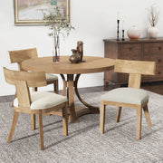 Contemporary Fabric Upholstered Side Dining Chairs Set With Curved Back - R&R Furniture Gallery (Fountain Valley, CA)