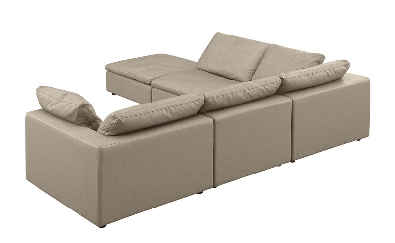 1100 - 5-Piece 4-Seat Sectional (Top-Grain Italian Leather)