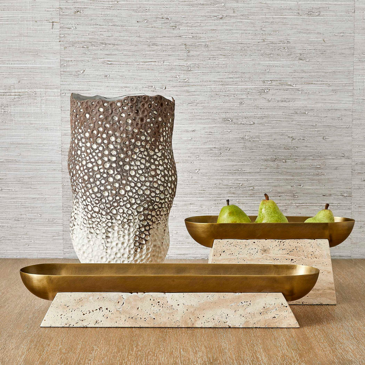 Moonscape - Vase - Brown / White