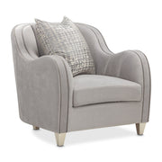 Roxbury Park - Velvet Matching Chair - Steel / Slate - R&R Furniture Gallery (Fountain Valley, CA)