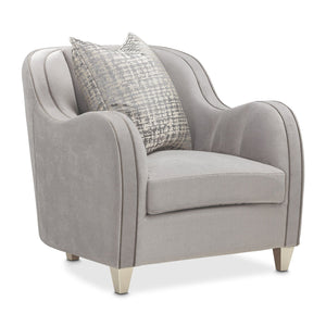 Roxbury Park - Velvet Matching Chair - Steel / Slate
