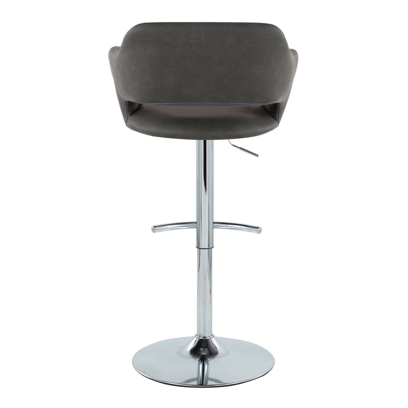 Lumi Source Margarite contemporary adjustable barstool set with swivel and rounded T footrest, shown in a modern kitchen setting