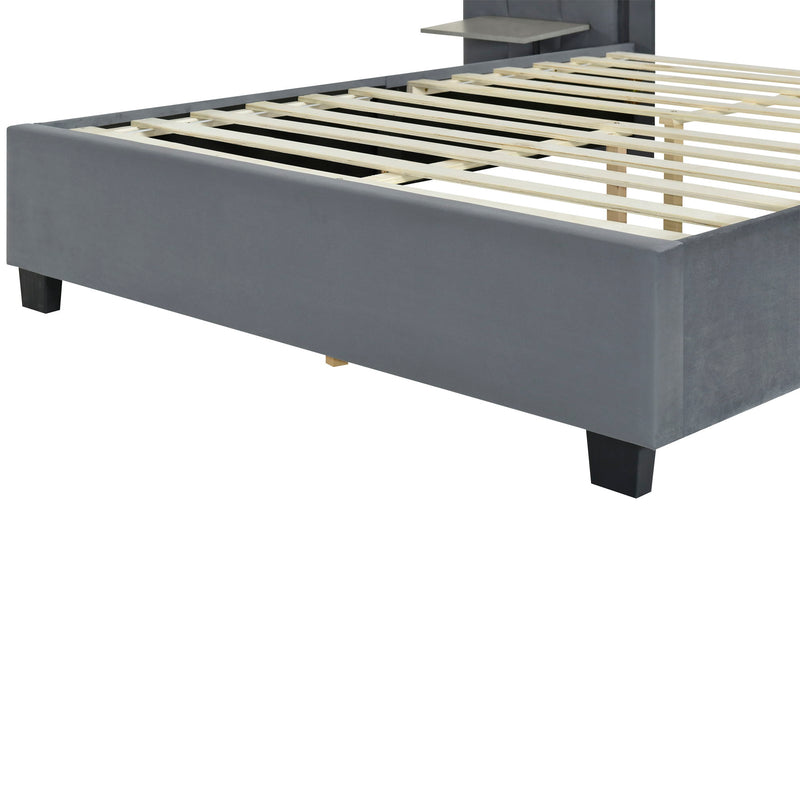 Upholstered Platform Bed With Big Headboard - R&R Furniture Gallery (Fountain Valley, CA)