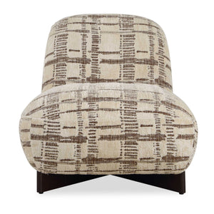 Evans - Modern Armless Accent Chair - Beige / Brown