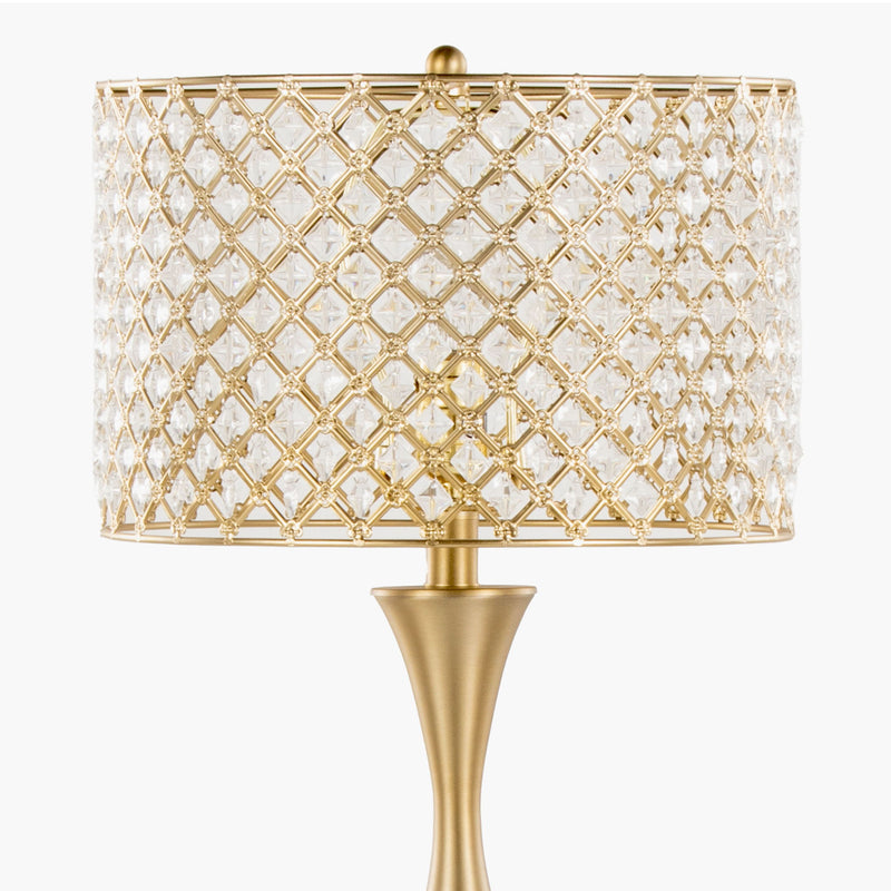 Lumi Source Topaz contemporary table lamp with sleek design and a warm-toned lampshade on a modern desk or side table.