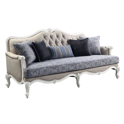 Ciddrenar - Sofa With 5 Pillows - Fabric & White - R&R Furniture Gallery (Fountain Valley, CA)