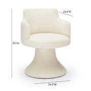 Jeffree - Performance Boucle Swivel Dining Chair - R&R Furniture Gallery (Fountain Valley, CA)