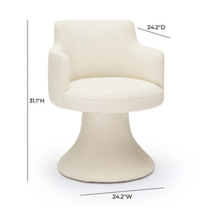 Jeffree - Performance Boucle Swivel Dining Chair - R&R Furniture Gallery (Fountain Valley, CA)