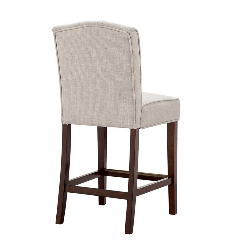 Tufted Counter Stool With Button Tufted Back - Tan - R&R Furniture Gallery (Fountain Valley, CA)