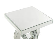 Ornat - End Table - Mirrored & Faux Square Diamonds - R&R Furniture Gallery (Fountain Valley, CA)