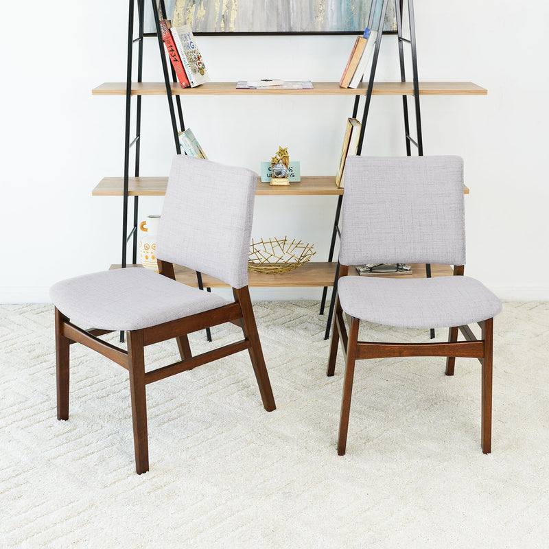 Gusto - Dining Chair (Set of 2) - Brown / Light Gray - R&R Furniture Gallery (Fountain Valley, CA)