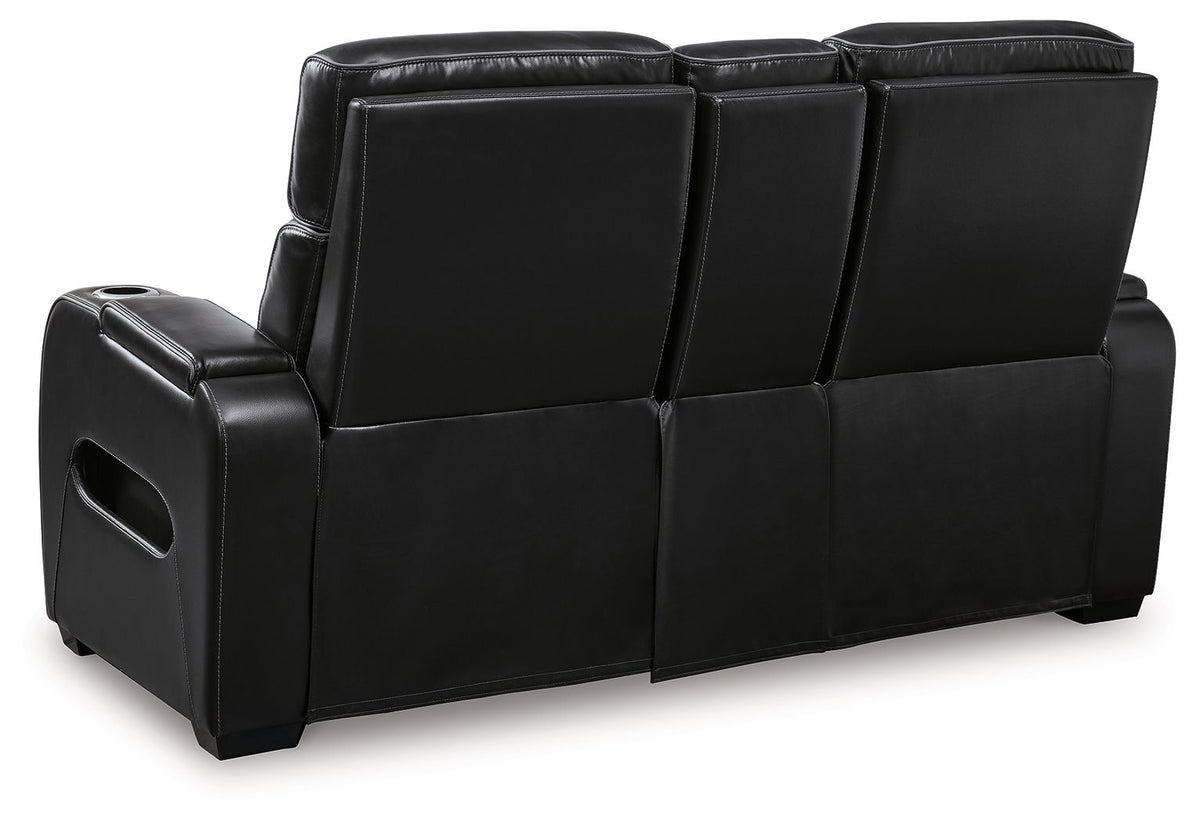 Boyington - Power Reclining Loveseat With Console/Adj Hdrst - R&R Furniture Gallery (Fountain Valley, CA)
