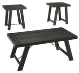 Noorbrook - Occasional Table Set (Set of 3) - Black / Pewter - R&R Furniture Gallery (Fountain Valley, CA)
