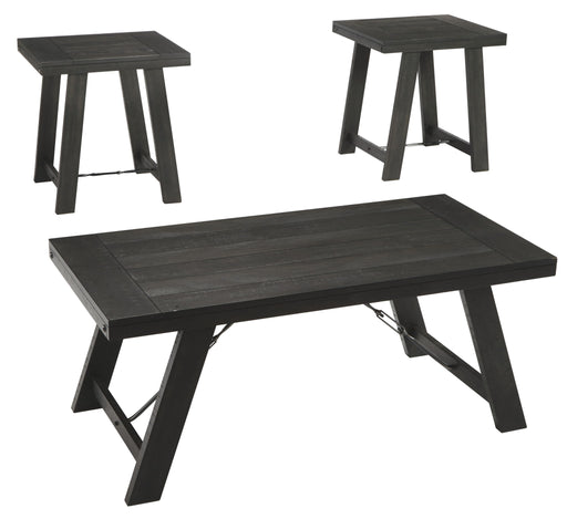 Noorbrook - Occasional Table Set (Set of 3) - Black / Pewter - R&R Furniture Gallery (Fountain Valley, CA)