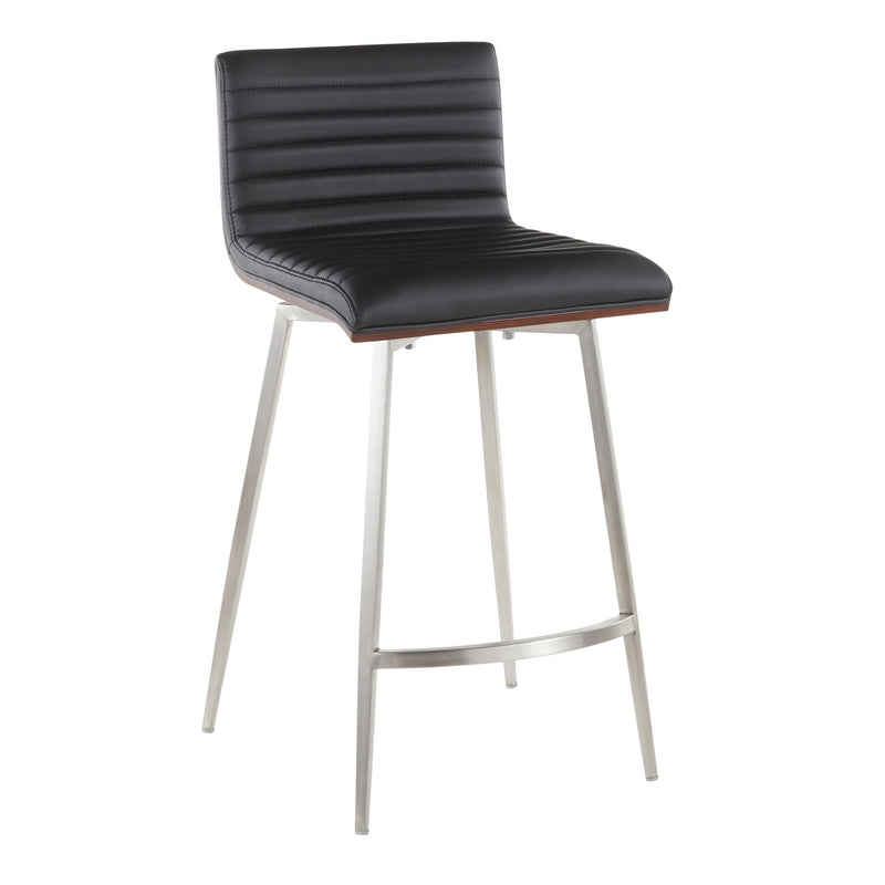 Lumi Source Marcel Mason 5-piece swivel contemporary counter height dining set with modern chairs and round table.