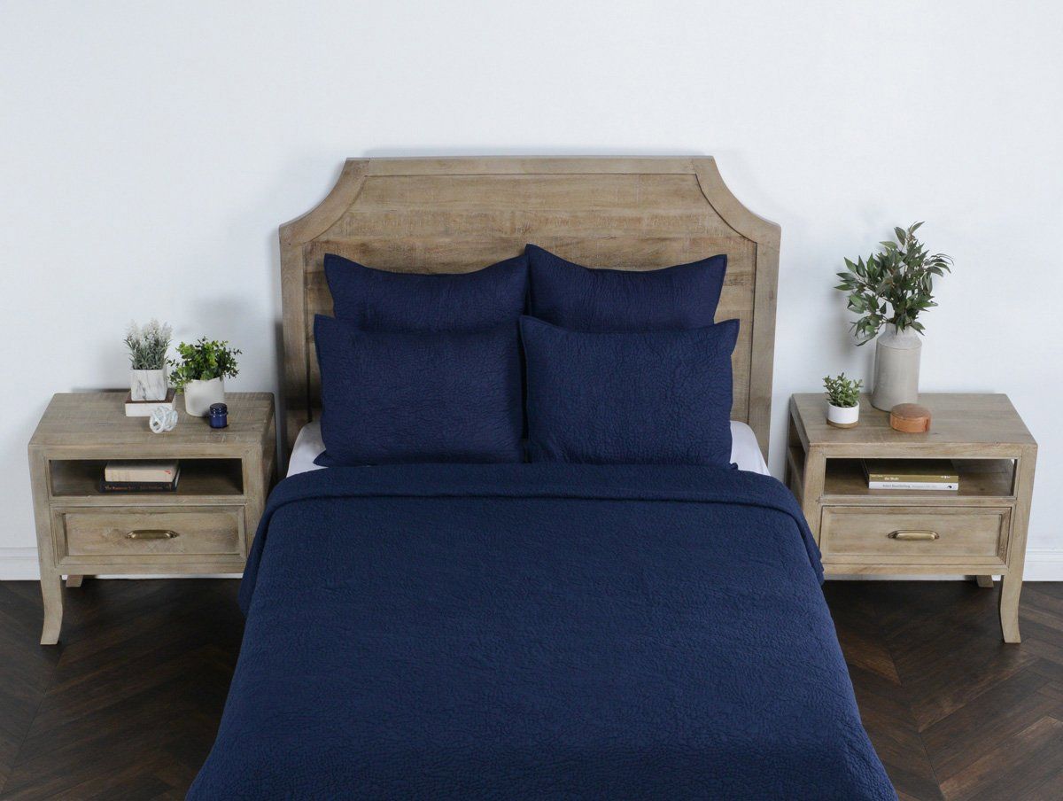 Elara - King Sham - Indigo