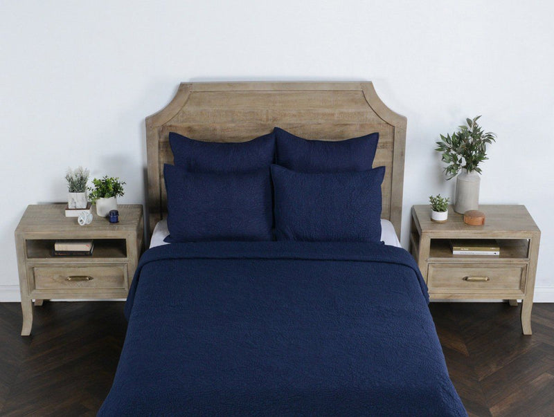 Elara - King Sham - Indigo