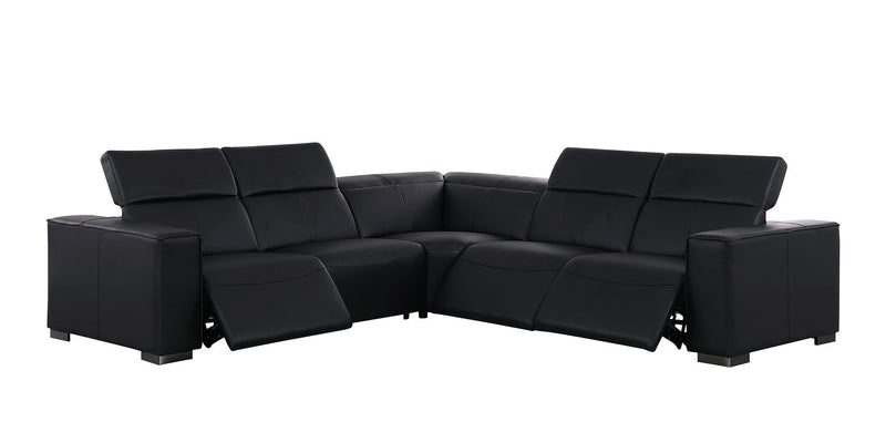 1208 - Leather Reclining Set (Sofa & Loveseat With 4 Power Recliners)
