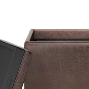 Rockwood - Upholstered Cube Storage Ottoman With Tray - R&R Furniture Gallery (Fountain Valley, CA)