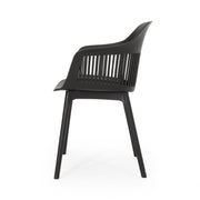 Set of two Noble House Dahlia chairs with modern design, featuring sleek frames and comfortable seating for dining or living spaces.