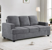 Modern Sofa, Comfortable 3 Seater Couch With Deep Seating, Loose Back Cushions, Wide Arms - R&R Furniture Gallery (Fountain Valley, CA)