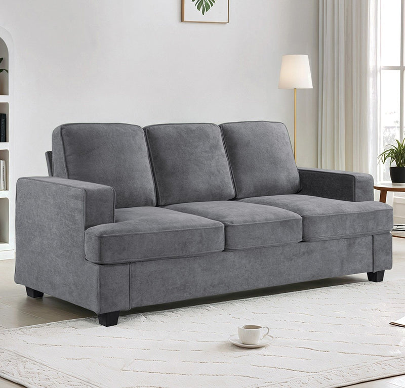 Modern Sofa, Comfortable 3 Seater Couch With Deep Seating, Loose Back Cushions, Wide Arms - R&R Furniture Gallery (Fountain Valley, CA)