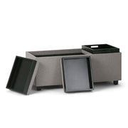 Avalon - Upholstered Storage Ottoman - R&R Furniture Gallery (Fountain Valley, CA)